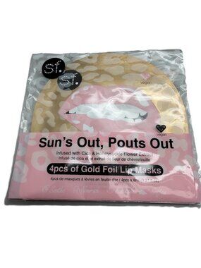 SF Glow Sun's Out Pouts Out 4pc Gold Foil Lip Mask